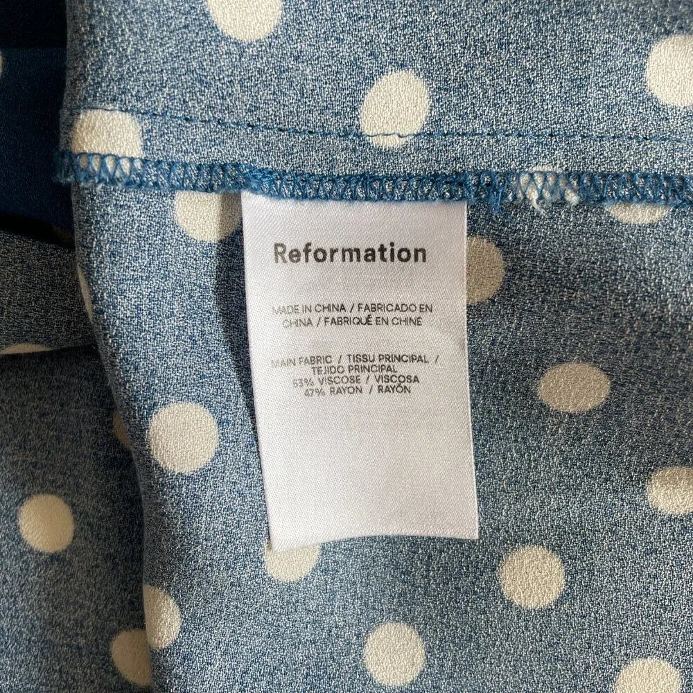 SOLD DO NOT BUY - Reformation Midi Zoe Skirt | "Lazuli" | Size 4 - Picture 6 of 7